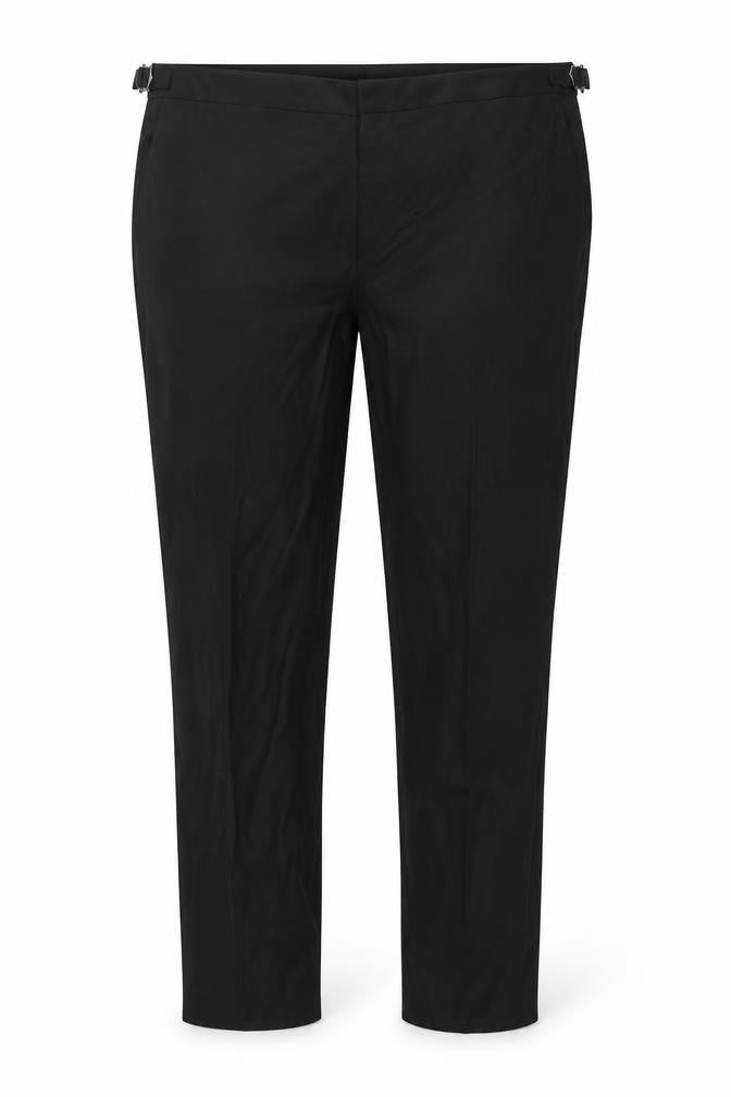Front view of Marks & Spencer women’s black trousers, size UK 40, in, 29-inch leg