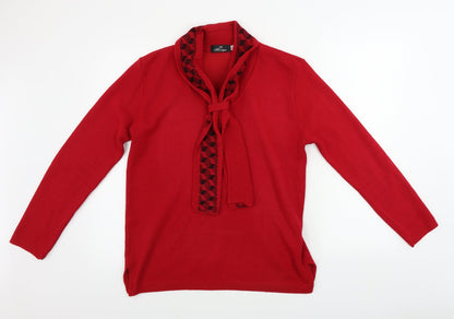 Womens UK Size M MONIQUE Red Pullover Jumper