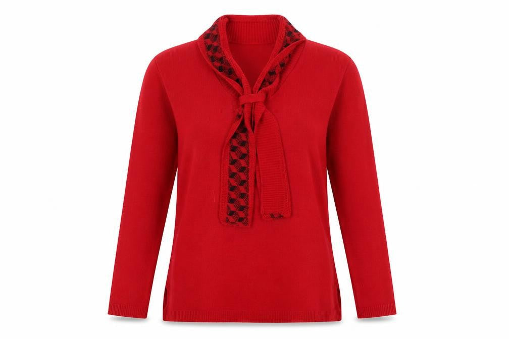 Womens UK Size M MONIQUE Red Pullover Jumper