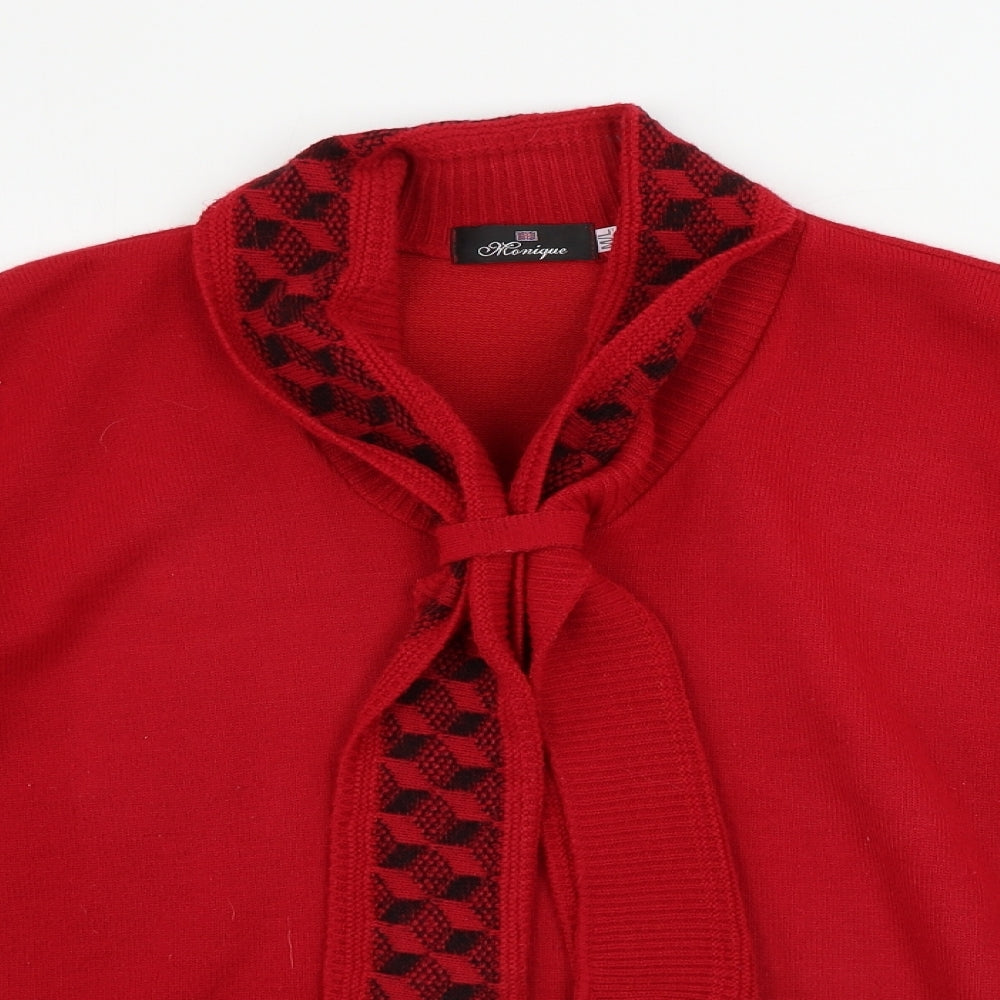 Womens UK Size M MONIQUE Red Pullover Jumper