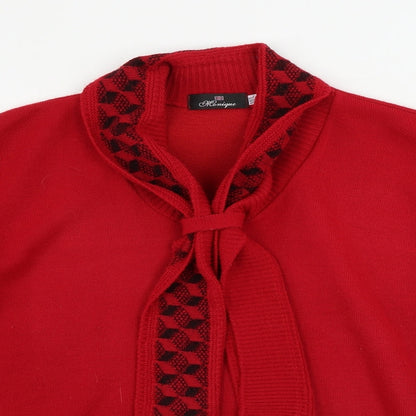 Womens UK Size M MONIQUE Red Pullover Jumper