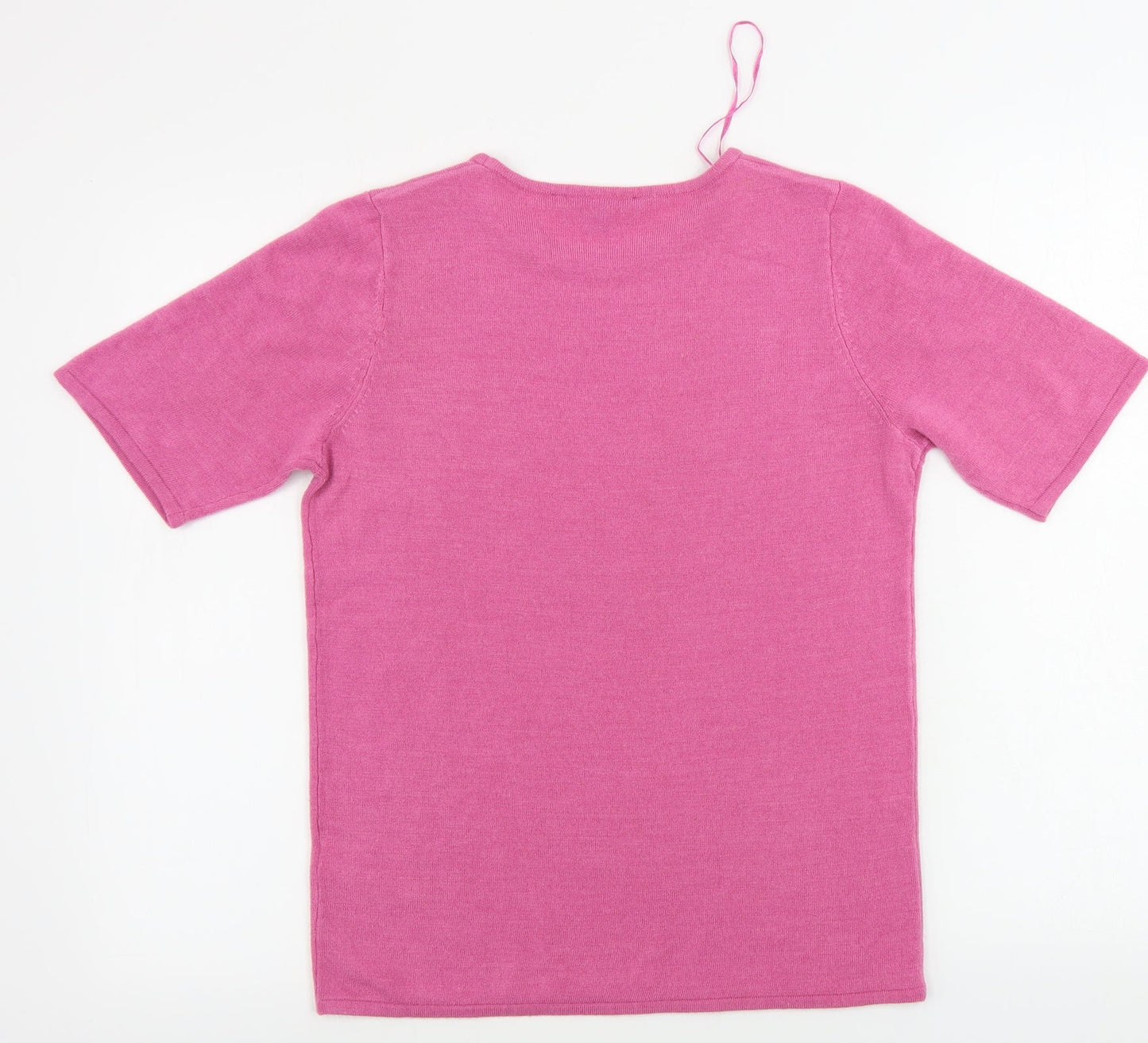 Womens UK Size 10 love knitwear Pink Basic T-Shirt
