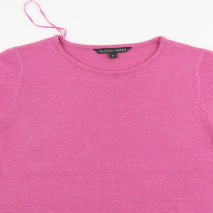 Womens UK Size 10 love knitwear Pink Basic T-Shirt