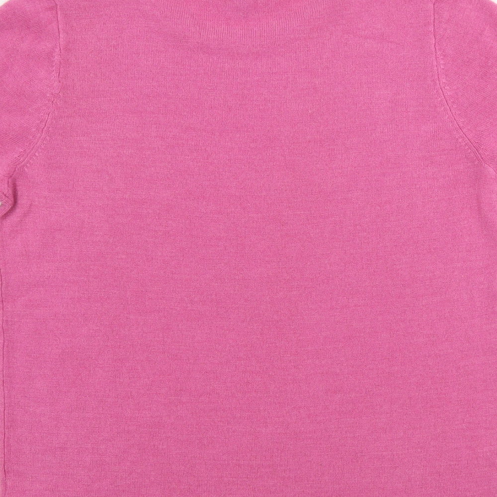 Womens UK Size 10 love knitwear Pink Basic T-Shirt