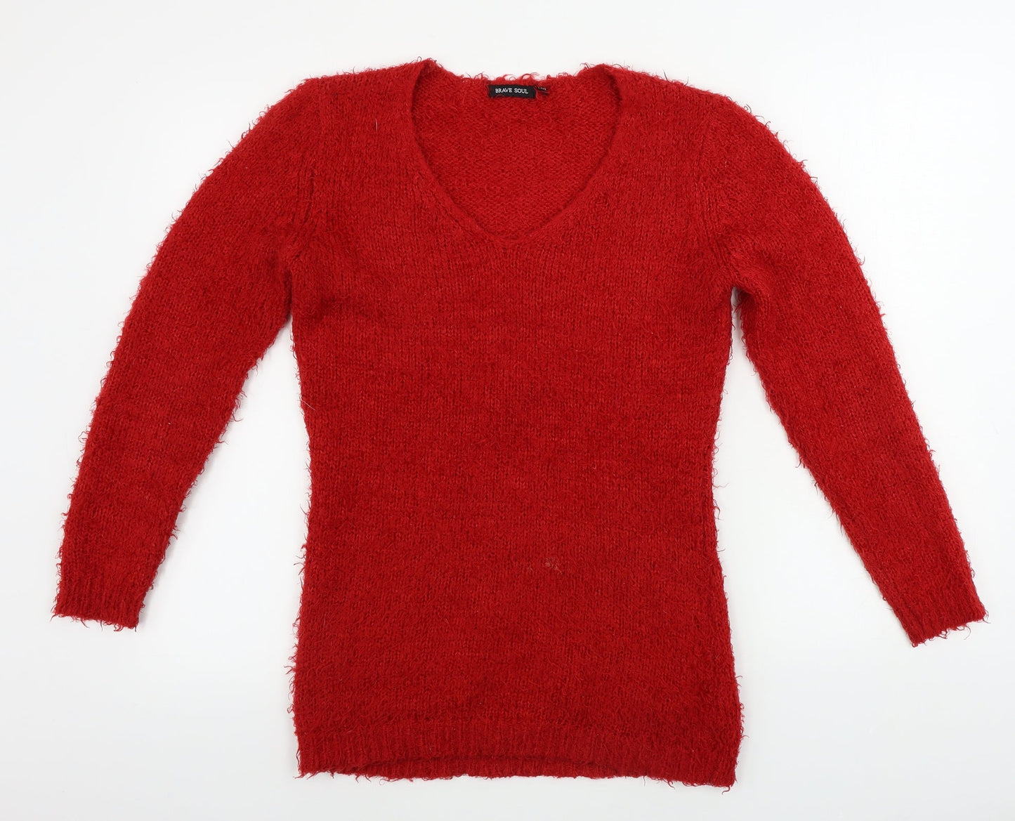 Womens UK Size 10 Brave Soul Red Pullover Jumper