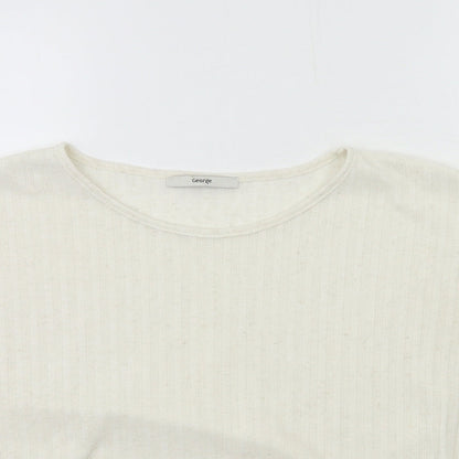 George  Womens Ivory   Basic T-Shirt Size 8