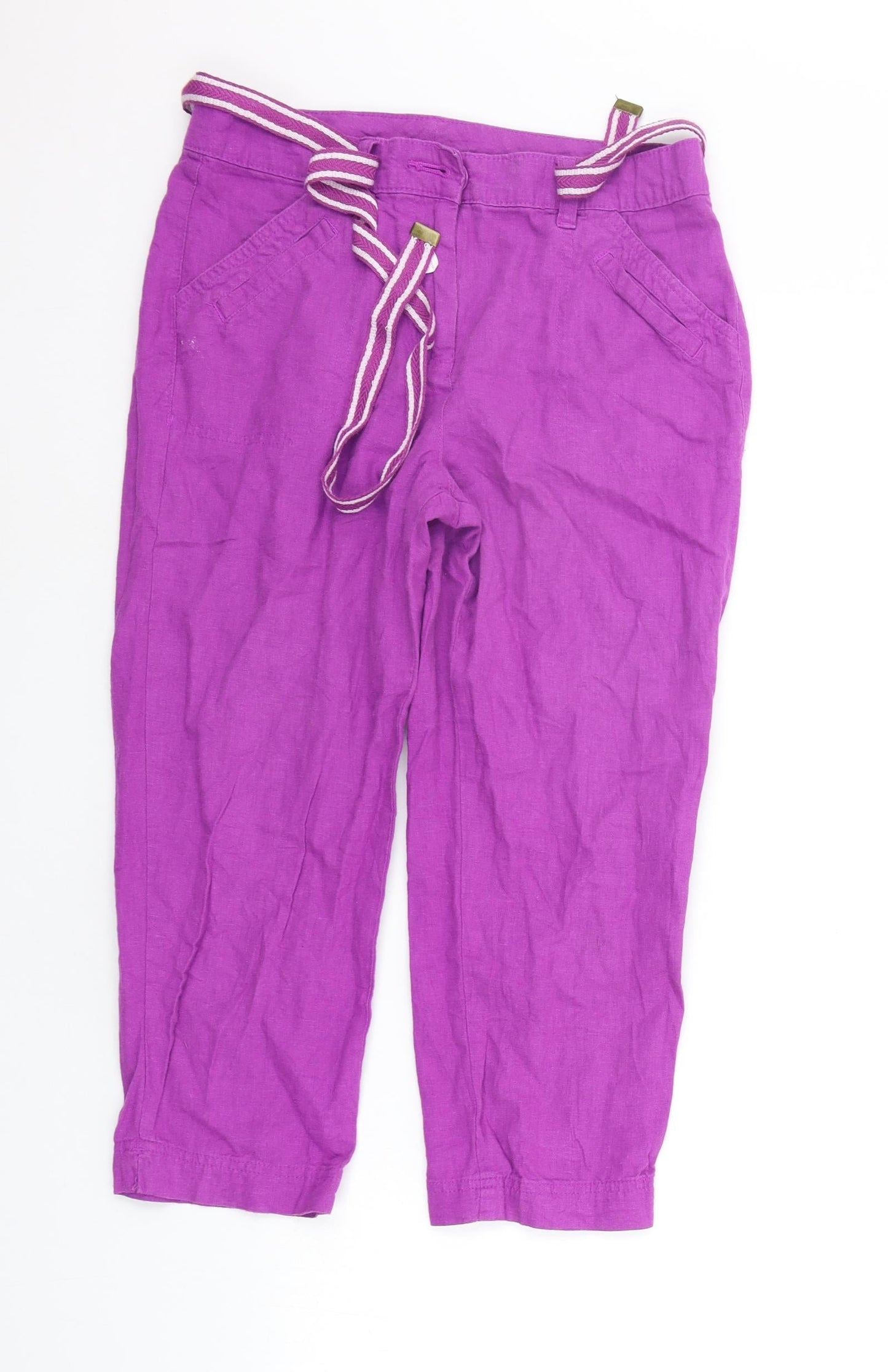 Womens UK Size 8 BHS Regular Fit  Purple Trousers