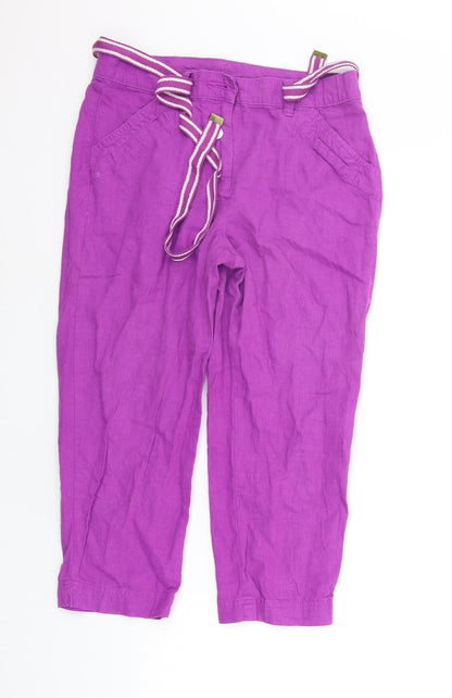 Womens UK Size 8 BHS Regular Fit  Purple Trousers
