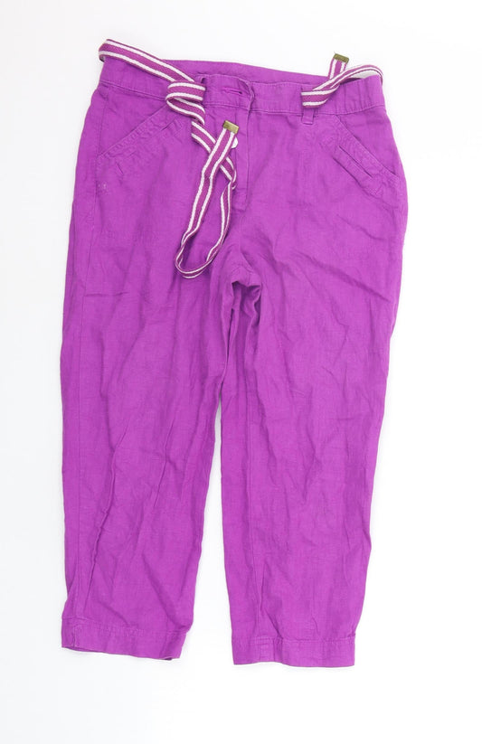 Womens UK Size 8 BHS Regular Fit  Purple Trousers