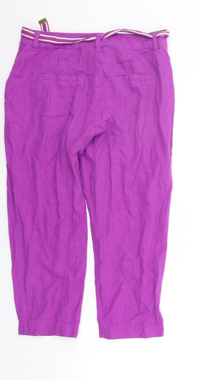 Womens UK Size 8 BHS Regular Fit  Purple Trousers