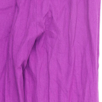Womens UK Size 8 BHS Regular Fit  Purple Trousers