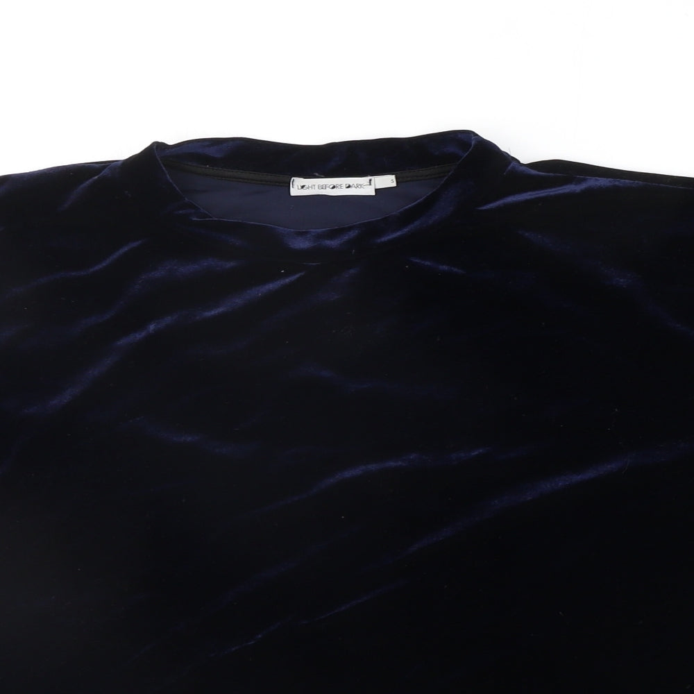 Light Before Dark Womens Blue   Pullover Jumper Size S
