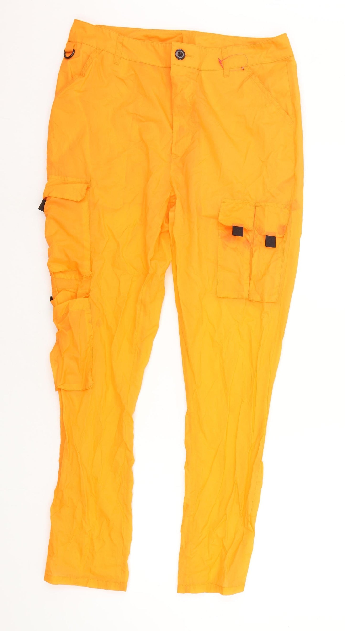 Womens UK Size 32 in Preworn Regular Fit  Orange Trousers