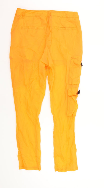 Womens UK Size 32 in Preworn Regular Fit  Orange Trousers