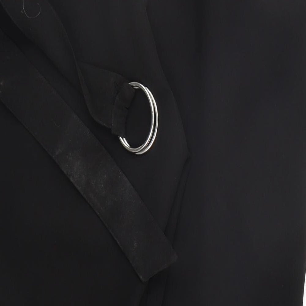 George Womens Black   Trousers  Size 16 L24 in - BELTED