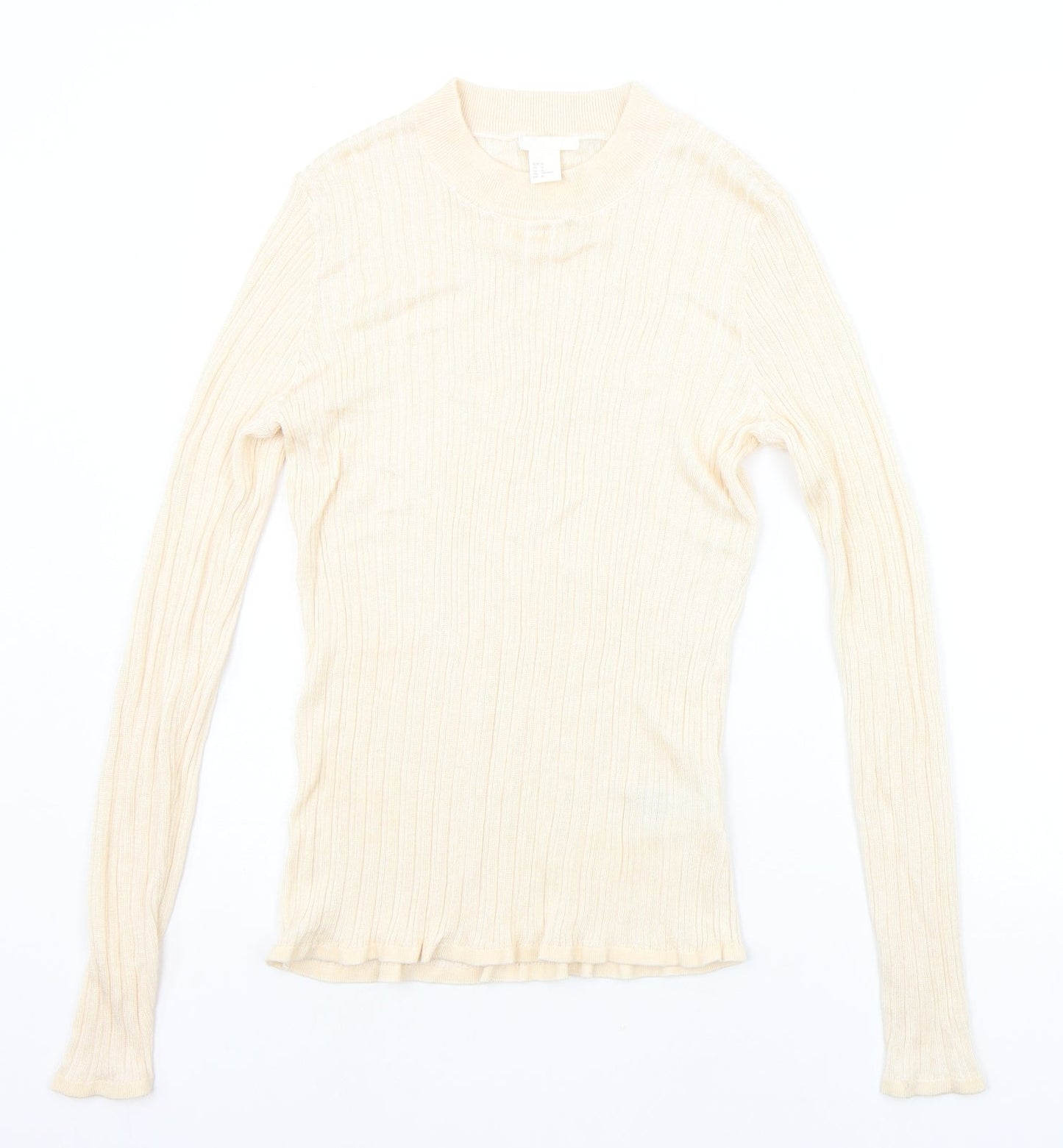 Womens UK Size M H&M Beige Pullover Jumper