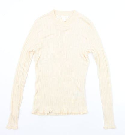 Womens UK Size M H&M Beige Pullover Jumper