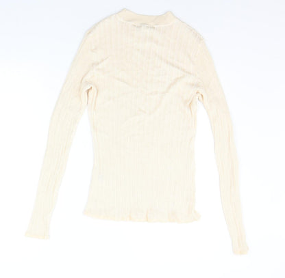 Womens UK Size M H&M Beige Pullover Jumper