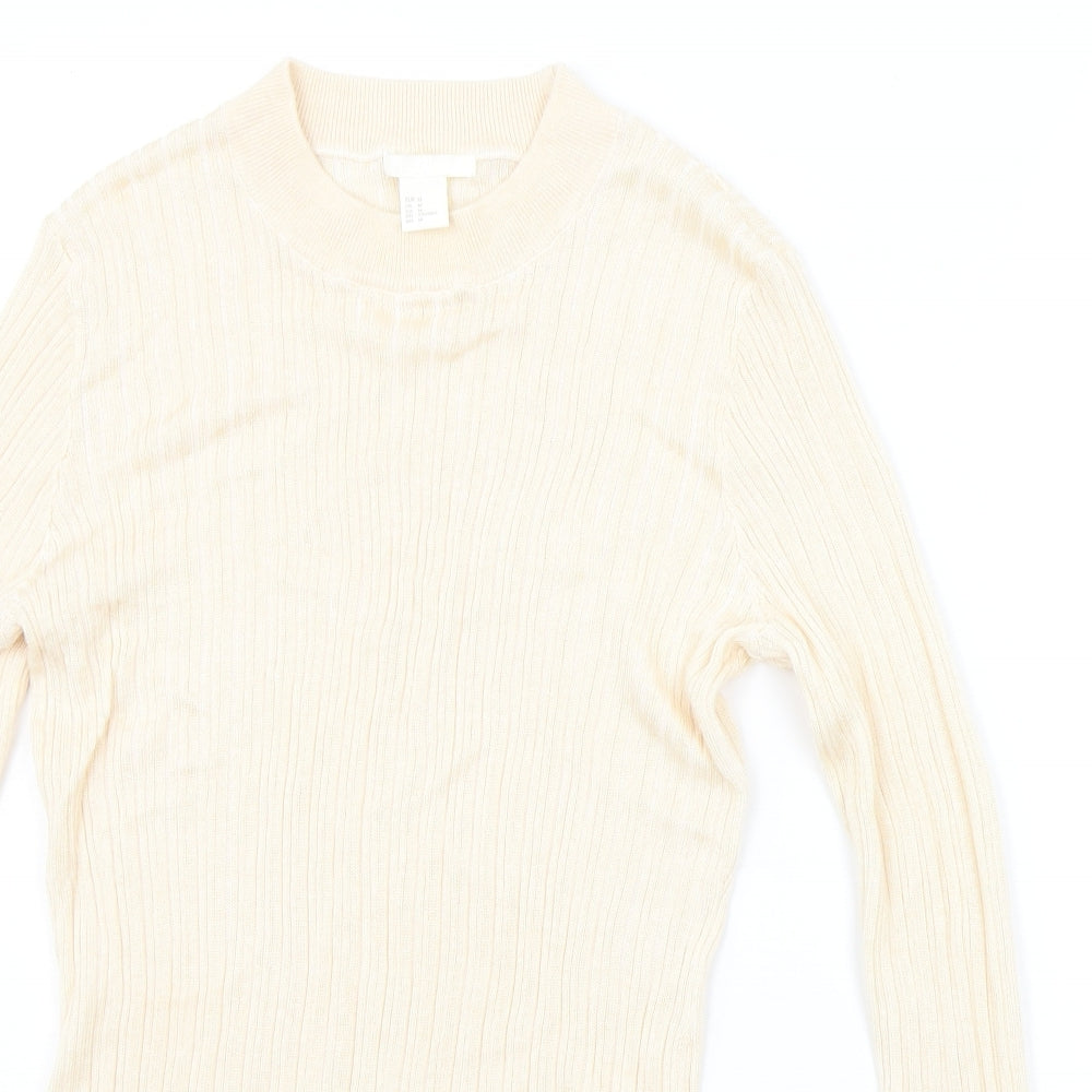 Womens UK Size M H&M Beige Pullover Jumper