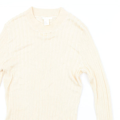 Womens UK Size M H&M Beige Pullover Jumper