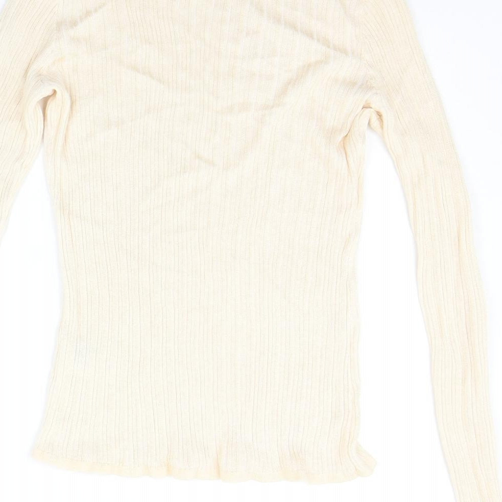 Womens UK Size M H&M Beige Pullover Jumper