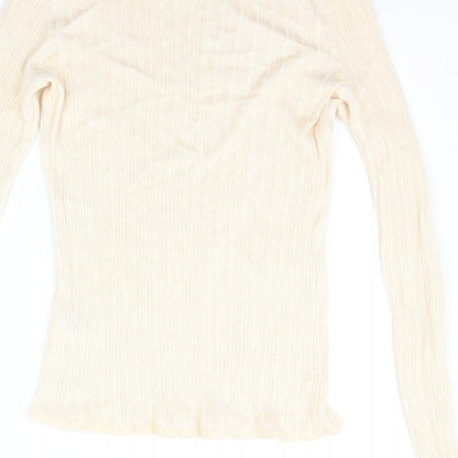 Womens UK Size M H&M Beige Pullover Jumper