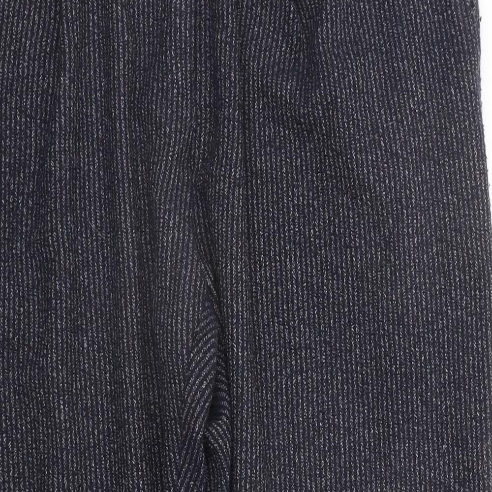 Marks and Spencer Mens Blue Striped  Jogger Trousers Size 18 L22 in