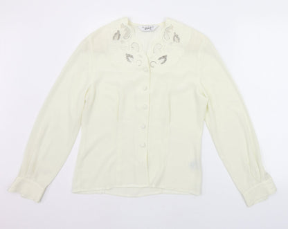 WHIMSY Womens White   Cardigan Jumper Size 10