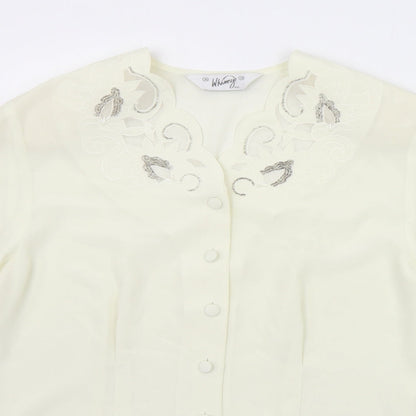 WHIMSY Womens White   Cardigan Jumper Size 10