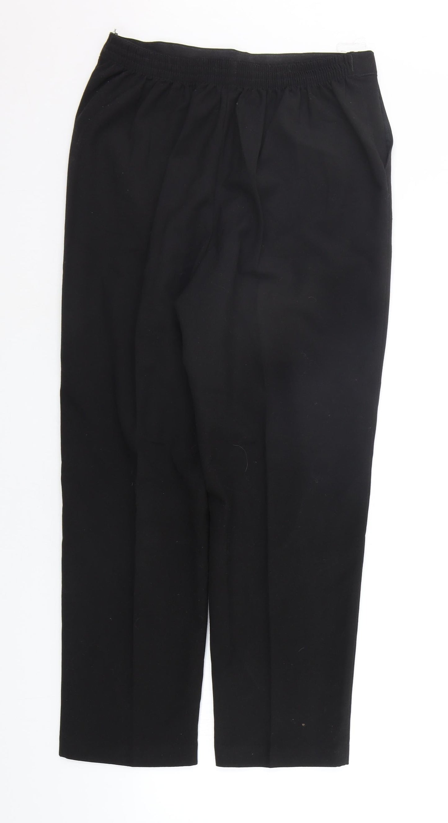 Womens UK Size 14 Preworn Regular Fit  Black Trousers