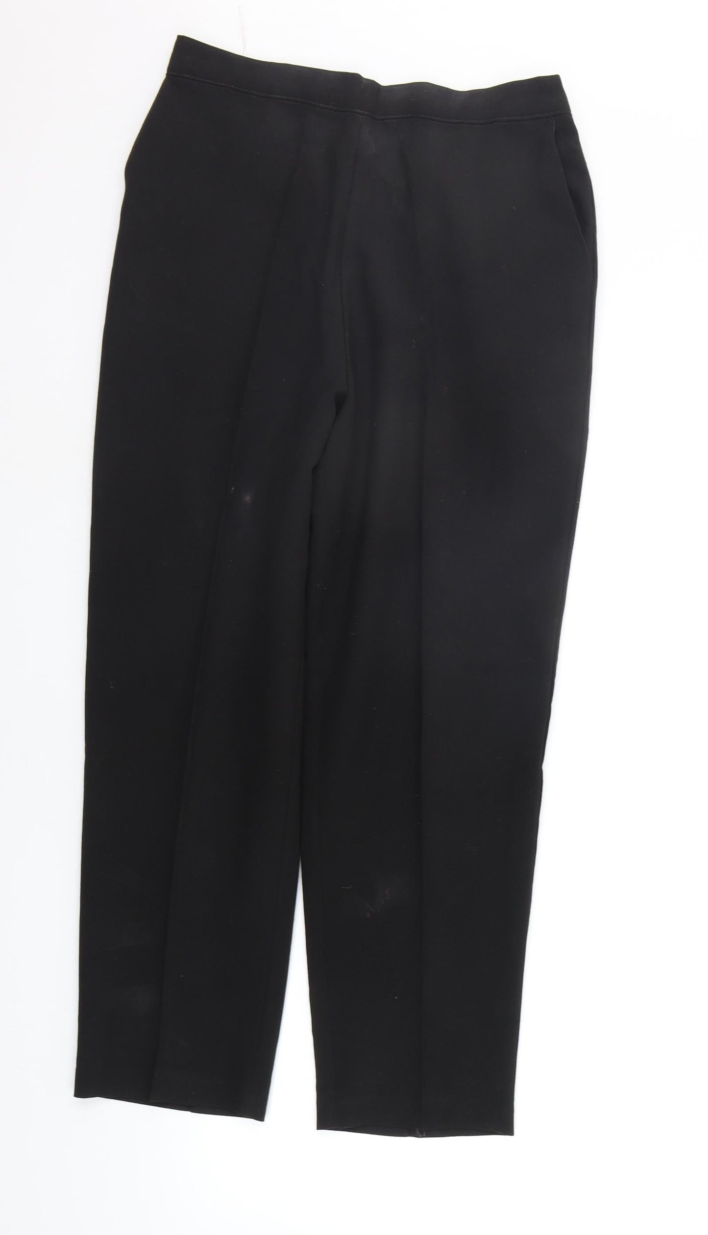 Womens UK Size 14 Preworn Regular Fit  Black Trousers