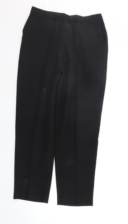 Womens UK Size 14 Preworn Regular Fit  Black Trousers