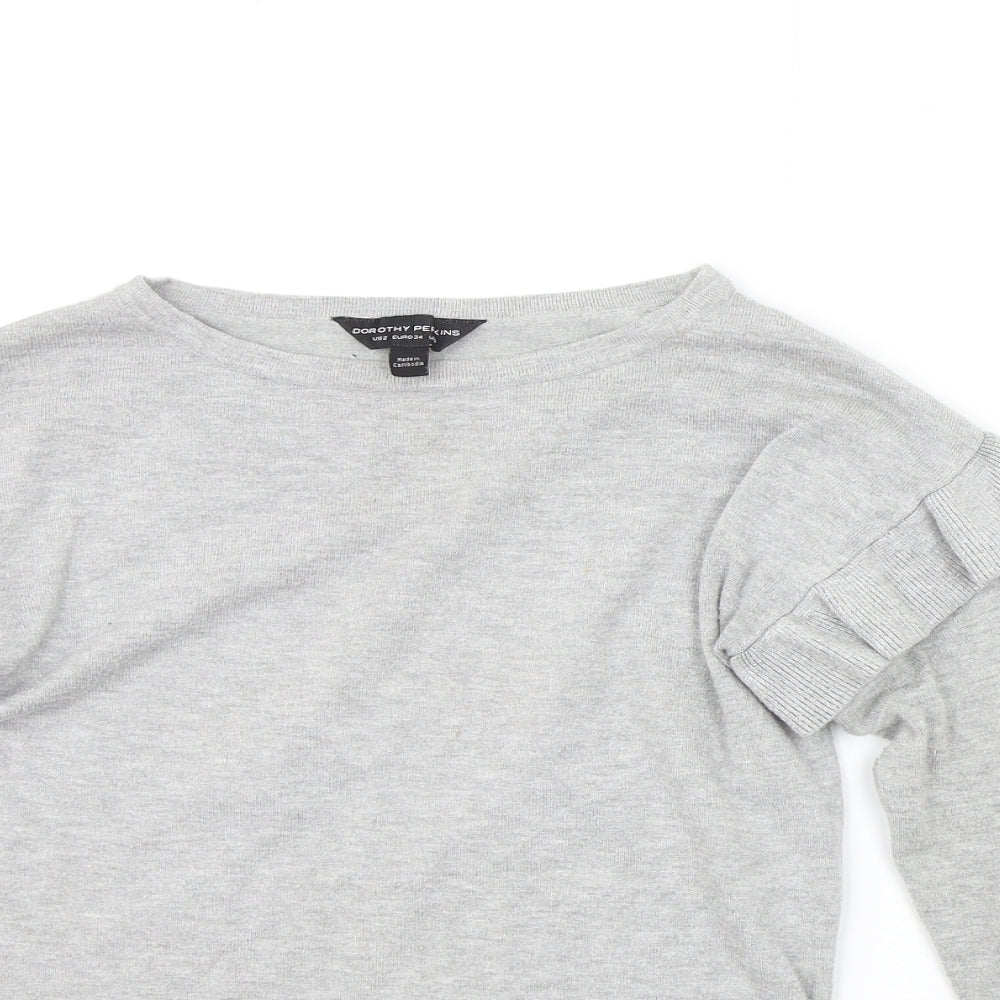 Womens UK Size 6 Dorothy Perkins Grey Pullover Jumper