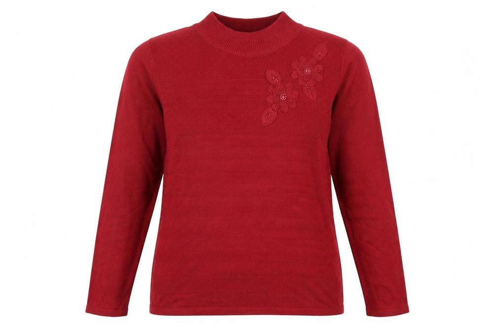 Bonmarché Womens Red Pullover Jumper Size S