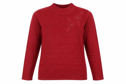 Bonmarché Womens Red Pullover Jumper Size S