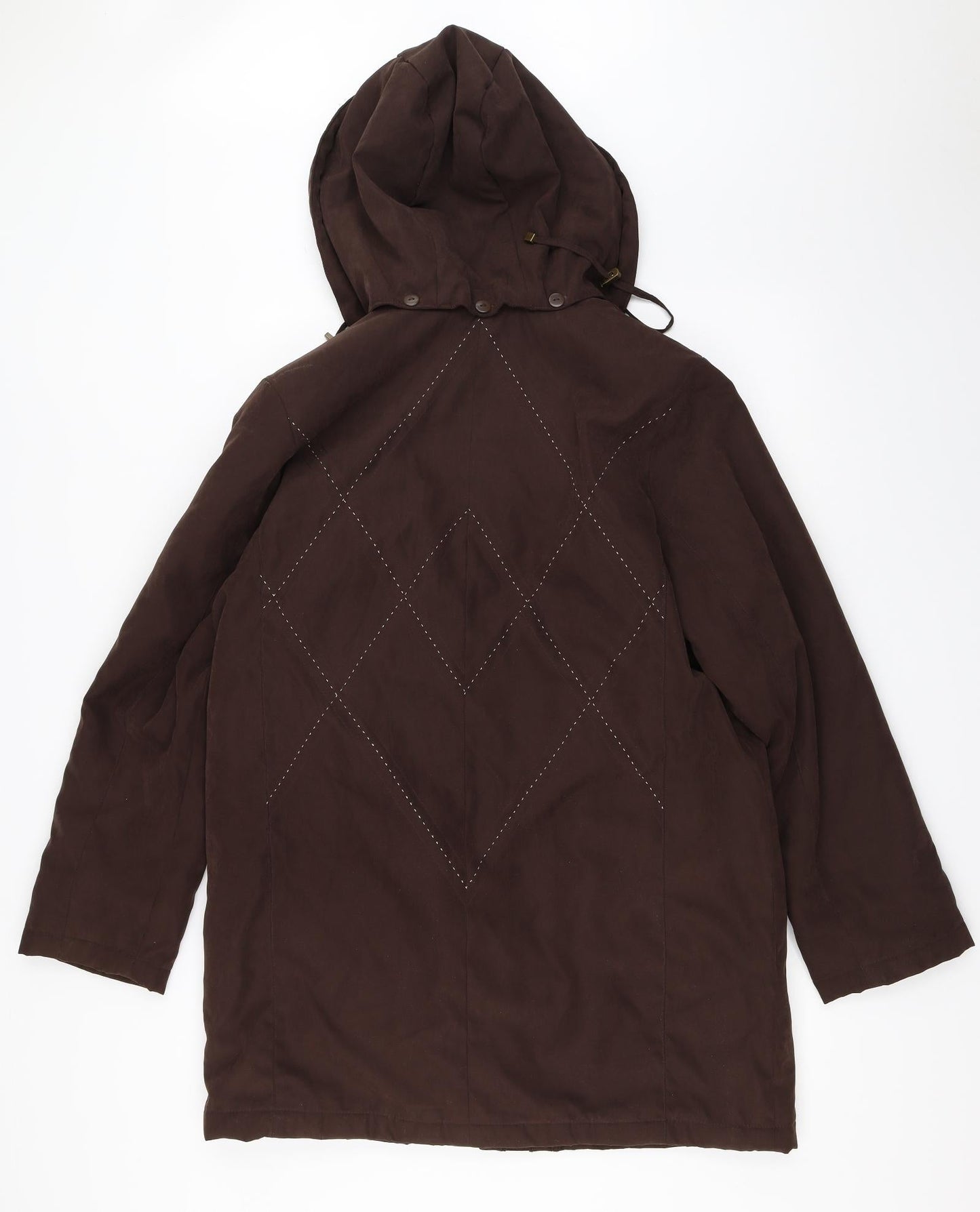 Klass Womens Brown   Overcoat Coat Size M