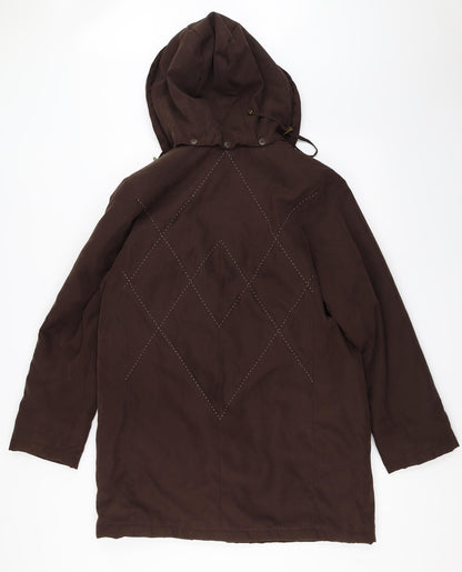 Klass Womens Brown   Overcoat Coat Size M