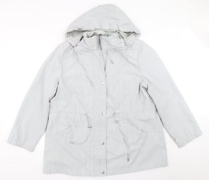 Womens UK Size L BM Grey Overcoat