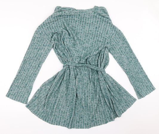 TU Womens Blue Solid  Top Robe Size S