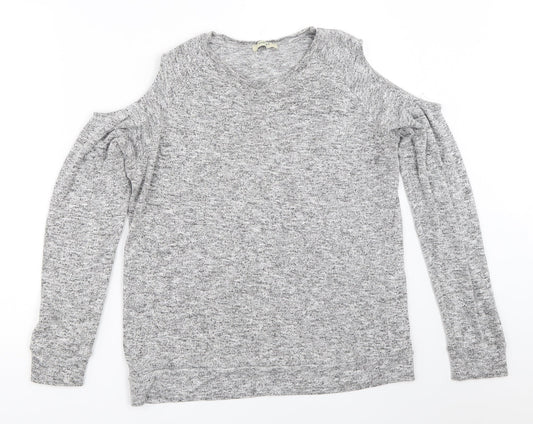 Womens UK Size 12 Papaya Grey Pullover Jumper