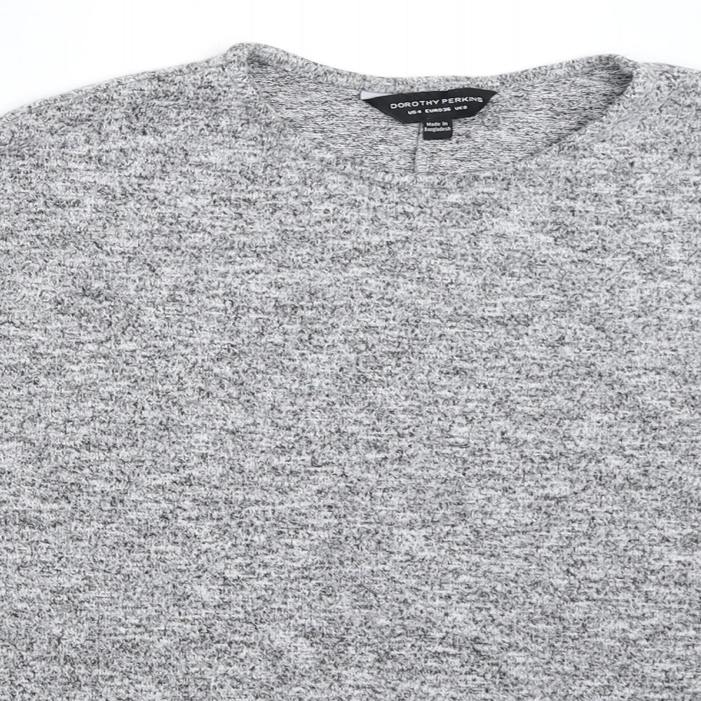 Womens UK Size 8 Dorothy Perkins Grey Pullover Jumper