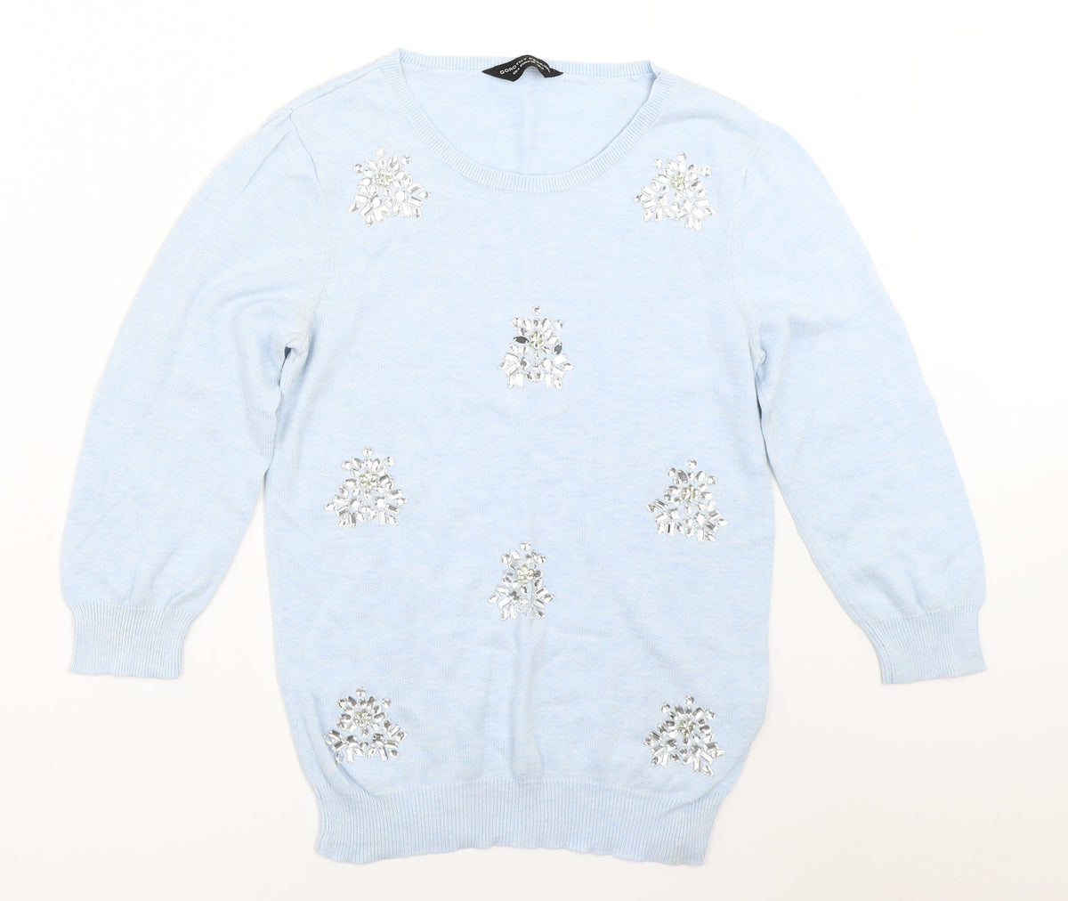 Womens UK Size 8 Dorothy Perkins Blue Pullover Jumper
