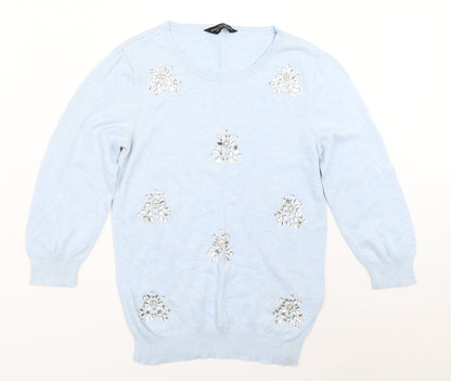 Womens UK Size 8 Dorothy Perkins Blue Pullover Jumper