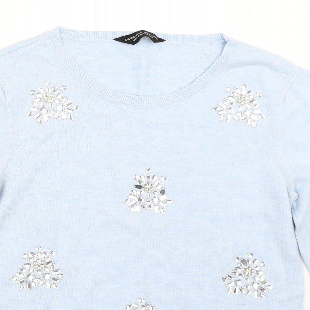 Womens UK Size 8 Dorothy Perkins Blue Pullover Jumper