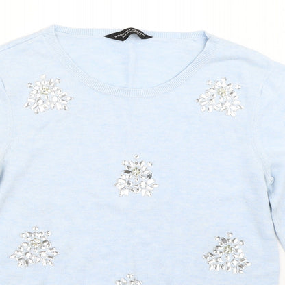 Womens UK Size 8 Dorothy Perkins Blue Pullover Jumper