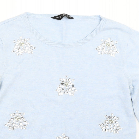 Womens UK Size 8 Dorothy Perkins Blue Pullover Jumper