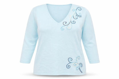 Womens UK Size 18 Collection Blue Pullover Jumper