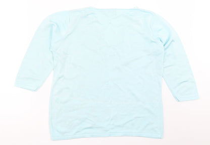 Womens UK Size 18 Collection Blue Pullover Jumper