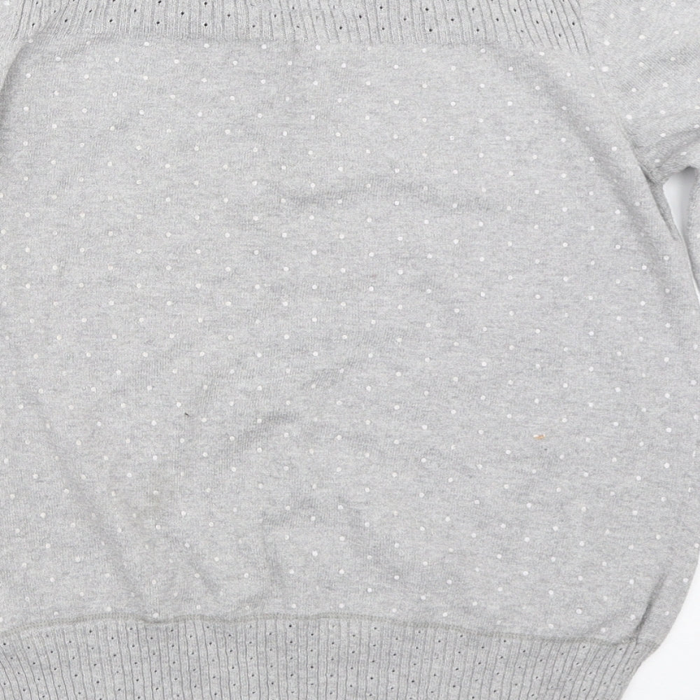 Womens UK Size 2XS Marks and Spencer Grey Pullover Jumper