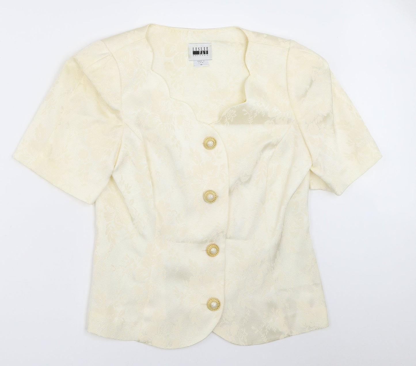 Leslie Fay Womens Ivory   Jacket Blazer Size 10